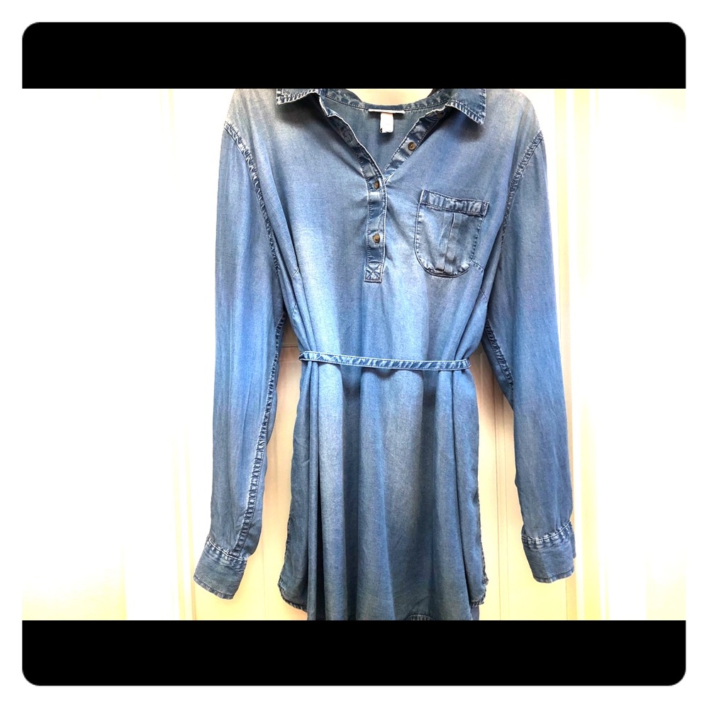 Liz Lange Maternity Denim Washed Blouse (L-XXL)
